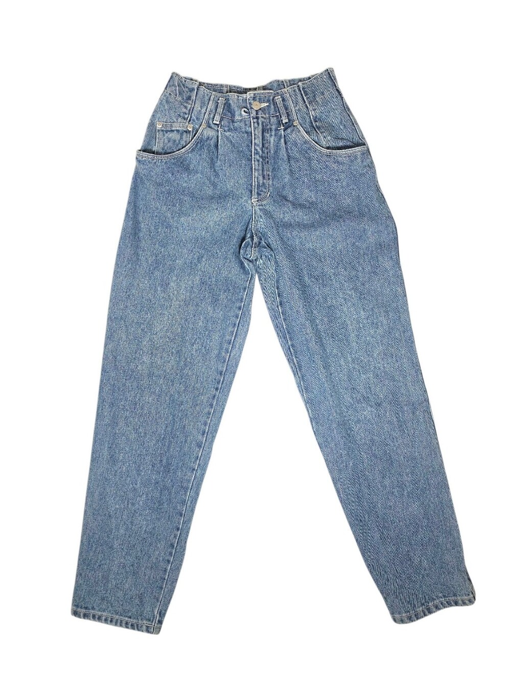 Vintage Liz Wear Mom Jeans High Waist Pleated Tapered Leg Classic Denim Jeans